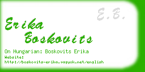 erika boskovits business card